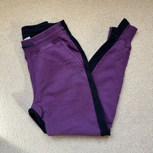 Outdoor Voices Pickup Cotton Joggers Sweatpants Pants Black Purple Size Small